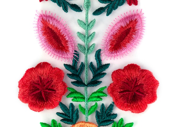 Ręcznie wykonany haft ludowy